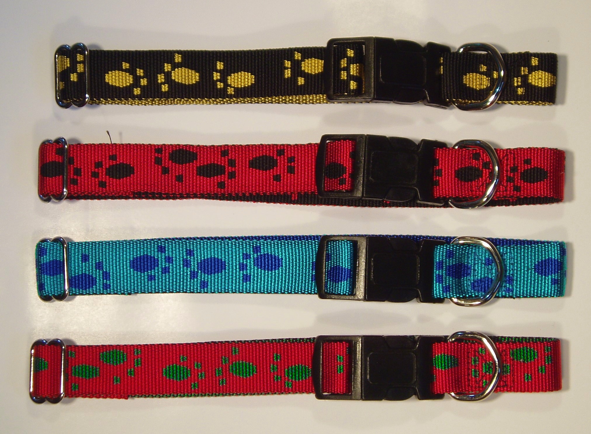 Two Tone Adjustable Collar - Paw Print