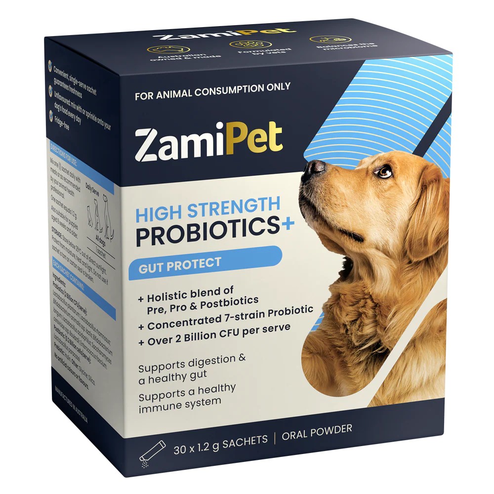 ZamiPet High Strength Probiotics+ Gut Protect for Dogs