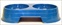 Large Double-Sided Plastic Dog Bowl - Blue